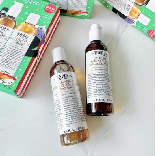 BILL MỸ Set sữa rửa mặt 230ml và Toner hoa cúc 250ml