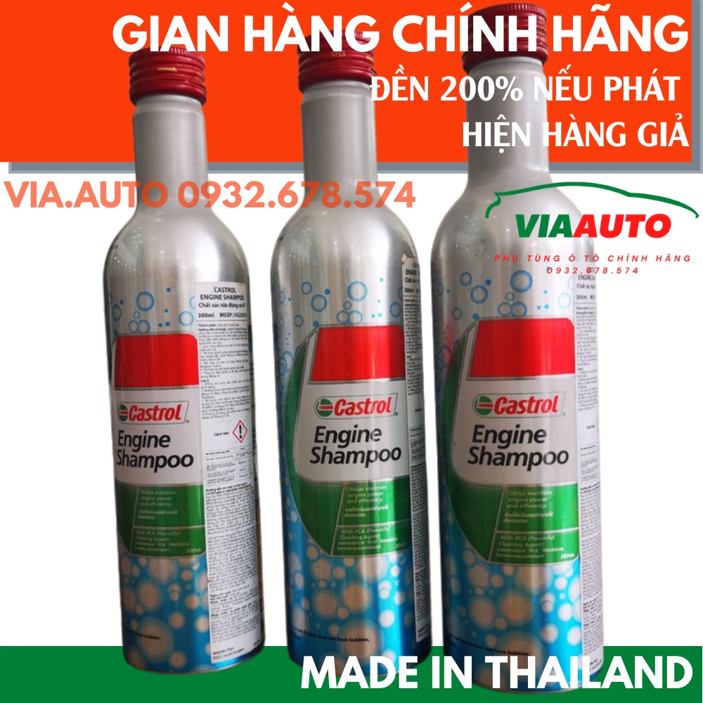 DUNG DỊCH SÚC RỬA ĐỘNG CƠ Ô TÔ VÀ XE MÁY CASTROL ENGINE SHAMPOO 300ML