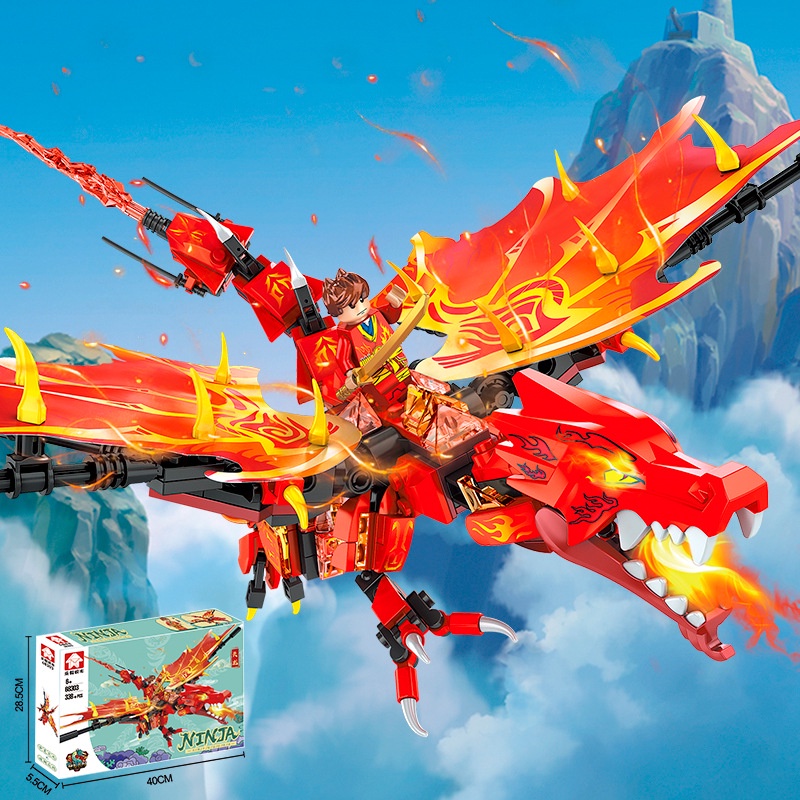 Bộ lắp ráp xếp hình rồng ninjago 4 hệ