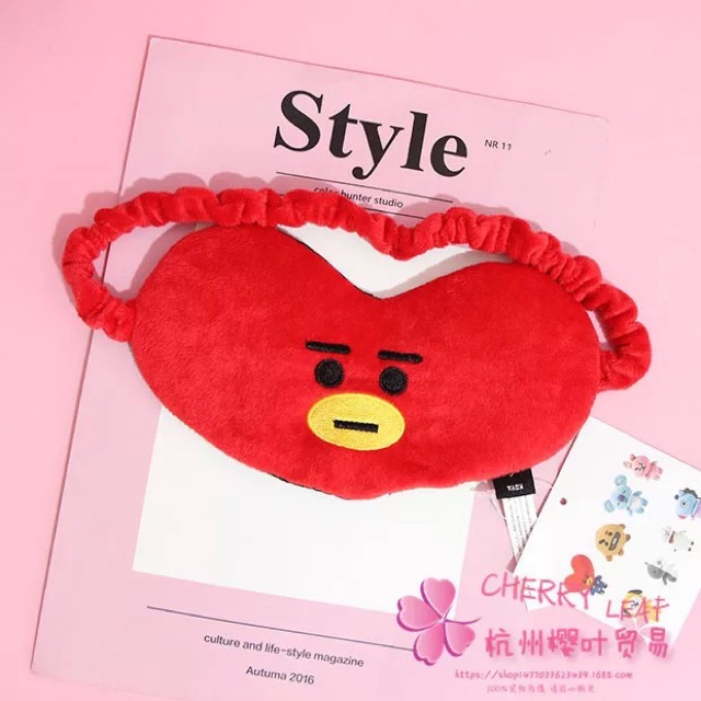 Bịt mắt bông BT21 có lót siêu mềm mịn