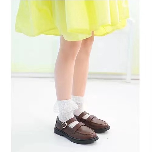 Vớ Ren Cotton Mỏng Màu Đen/Trắng Thời Trang Xuân Hè Cho Bé Gái