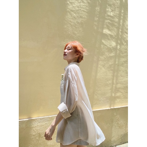 Áo sơ mi form rộng oversize