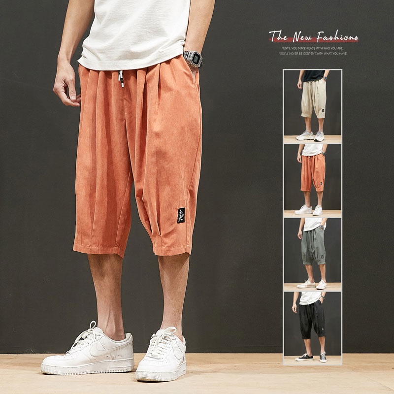 Quần short thể thao 100% cotton có dây rút dành cho nam