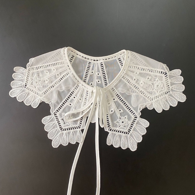 Khăn Choàng Cổ Ren Họa Tiết Cánh Bướm Thêu Hoa Thời Trang Mùa Hè Xinh Xắn Cho Nữ