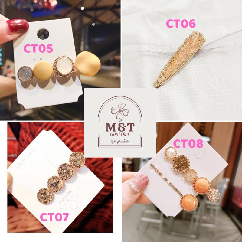 Kẹp tóc đính đá nhân tạo hàn quốc
