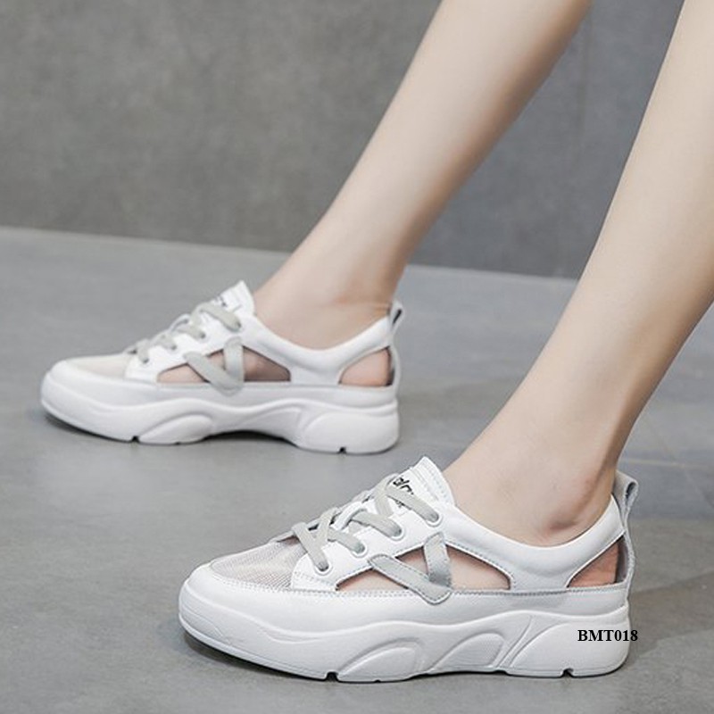 Giày thể thao nữ hở gót, Sandals rọ nữ thoáng khí, chống trơn, siêu êm, dùng đi làm, đi chơi BMT018