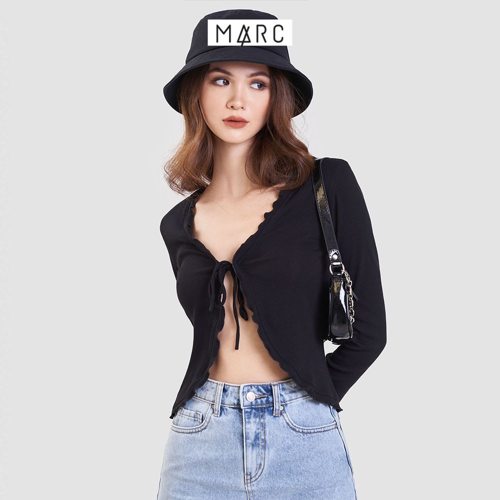 Áo nữ MARC FASHION cardigan cột nơ viền bèo | BigBuy360 - bigbuy360.vn