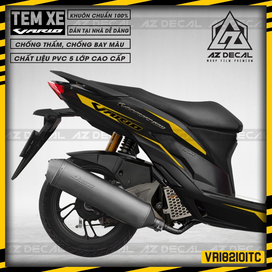 [Tem Vario 150] Tem Chỉ Rời Xe Vario PVC 5 Lớp | VR182101TC| Cắt Khuôn Sẵn Dễ Dán Tại Nhà