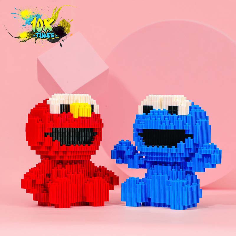 (size 10 cm) Lego nano 3D mô hình lắp ráp Kwas đỏ, xanh ngồi quà tặng sinh nhật, quà tặng bạn trai đồ trang trí lưu niệm