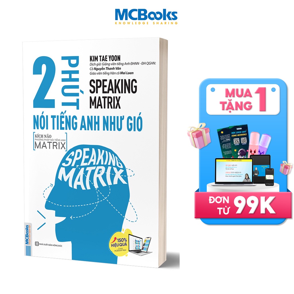 Sách - Speaking Matrix - 2 Phút Nói Tiếng Anh Như Gió - Kèm App Online