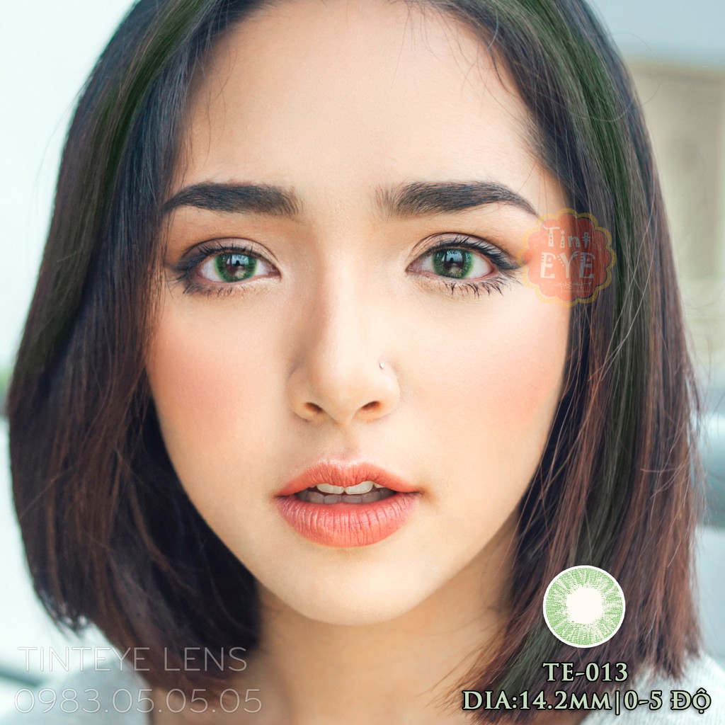 [Tặng Combo 175k] Kính Áp Tròng Cận Green Pearl Sale 56% Tinteye 013 Tặng 1 Nước Ngâm Kính Chuyên Dụng