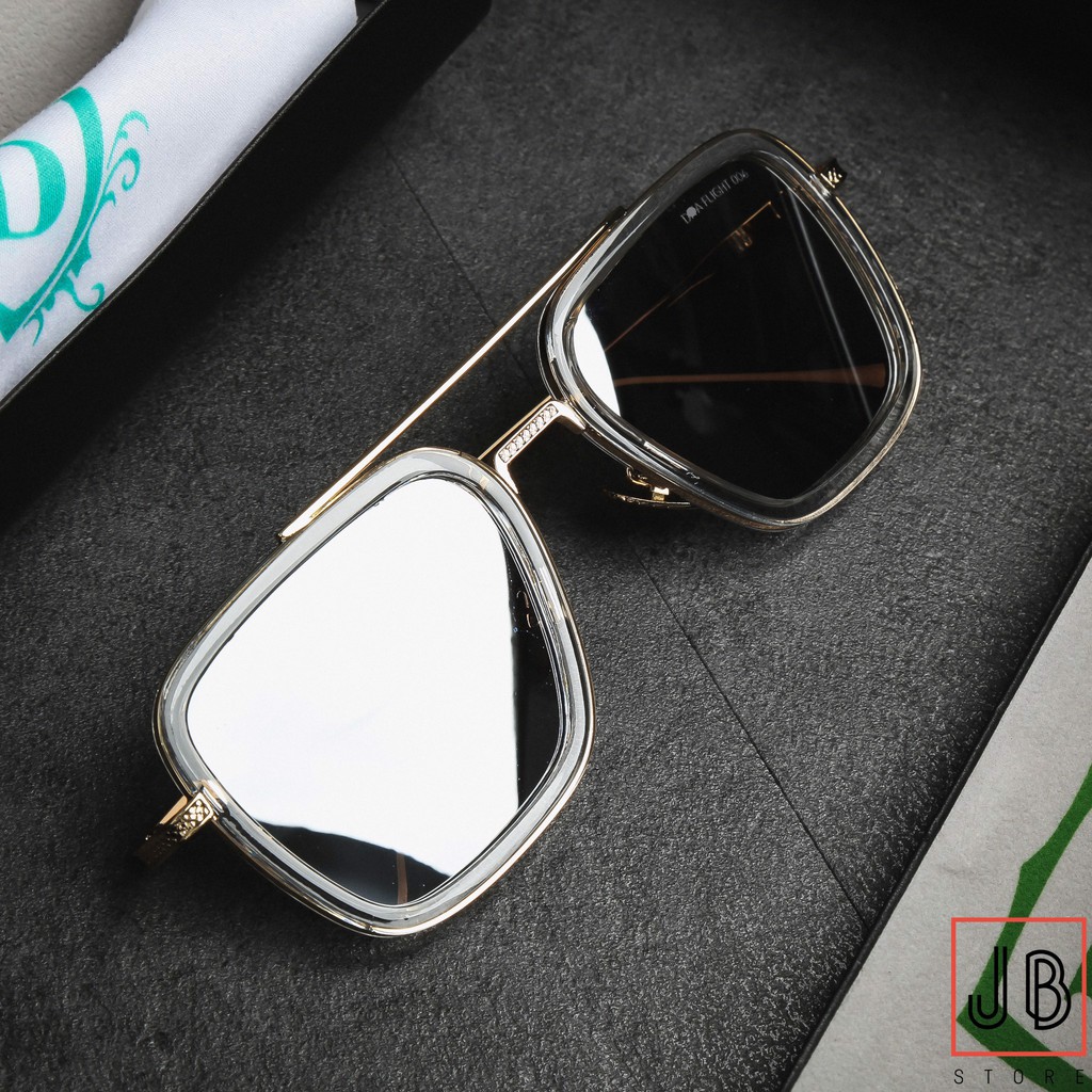 Mắt kính mát nam nữ kính râm FULLBOX HÃNG POSHOP IRON MAN EDITH gọng kim loại cao cấp chống chói tia UV thời trang | BigBuy360 - bigbuy360.vn