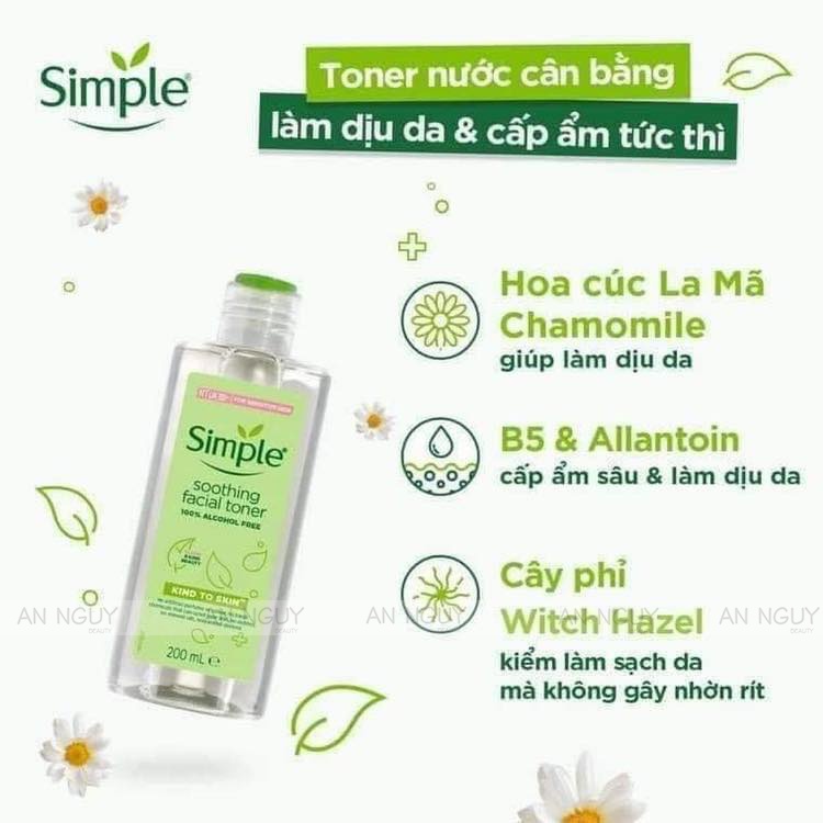 Nước hoa hồng Simple Kind To Skin