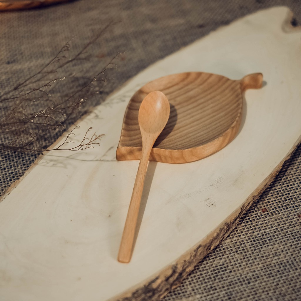 Muỗng súp/kem gỗ beech - Muỗng cho bé - wooden spoon soup