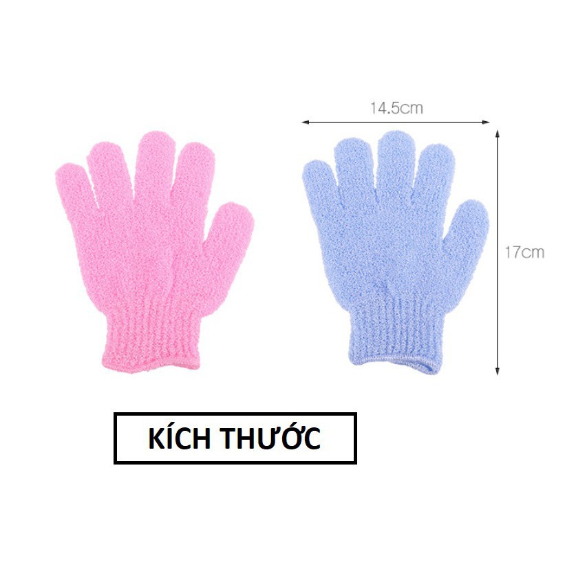 Găng tay tắm tẩy tế bào da chết mát xa cơ thể chà lưng chân tay tiện lợi cao cấp