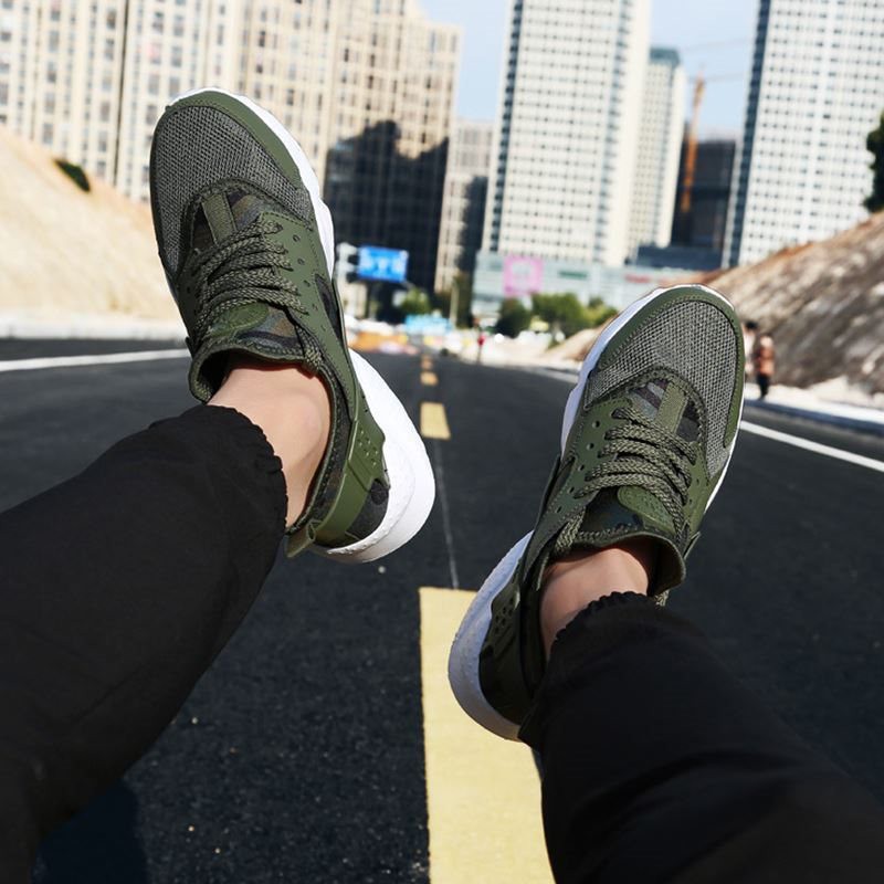 Giày nam ,Giày Sneaker nam thể thao, giày nam HOT TREND 2019 mã NK23 (xanh quân đội)