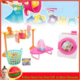 Punk Mini Plastic Stimulation Washing Machine Set Children Funny Pretend Role Game Toy