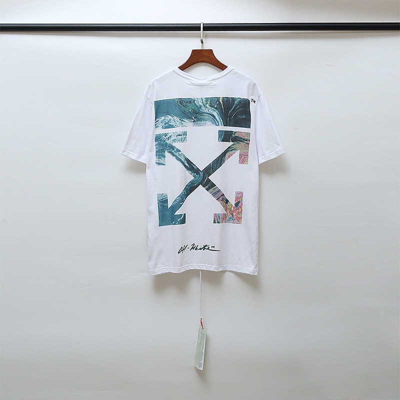 Áo Tee Off White, Áo thun Off White T-Shirt Color Wave Arrow, chất liệu Cotton, 2 màu đen, trắng DuSo.Lux