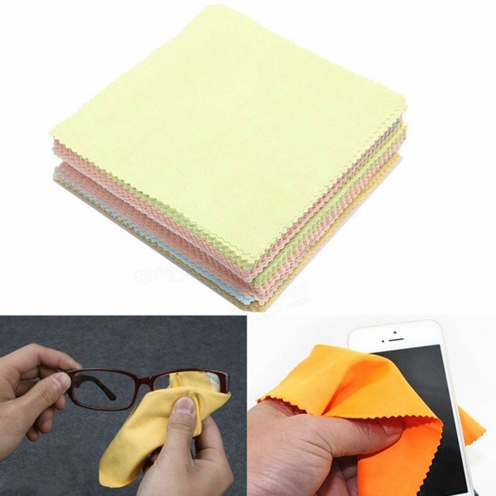 Bộ 10 Khăn Lau Mắt Kính / Điện Thoại / Màn Hình Máy Ảnh Bằng Sợi Micro Nhiều Màu