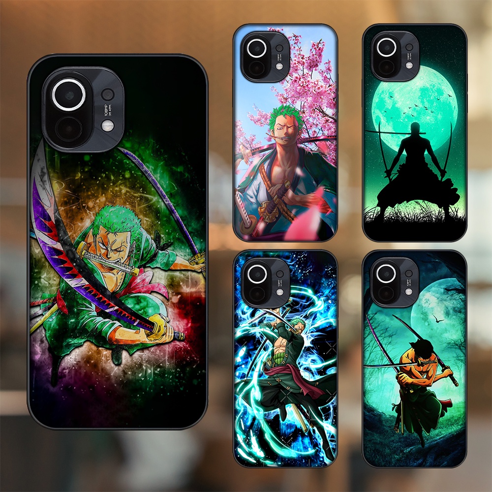 Ốp lưng Xiaomi Mi 11 viền đen in hình Zoro One Piece