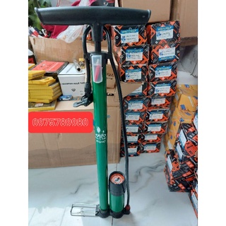 Bơm xe máy,xe đạp kèm đồng hồ áp suất siêu bền đẹp
