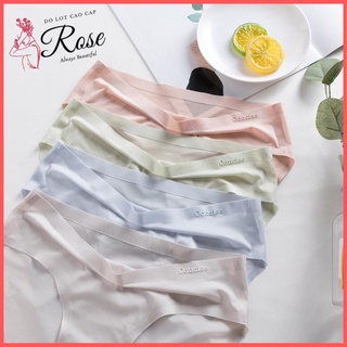Set 5 quần lót nữ chất băng lụa thông hơi kháng khuẩn quần chíp siêu mỏng thoáng mát - rose p286