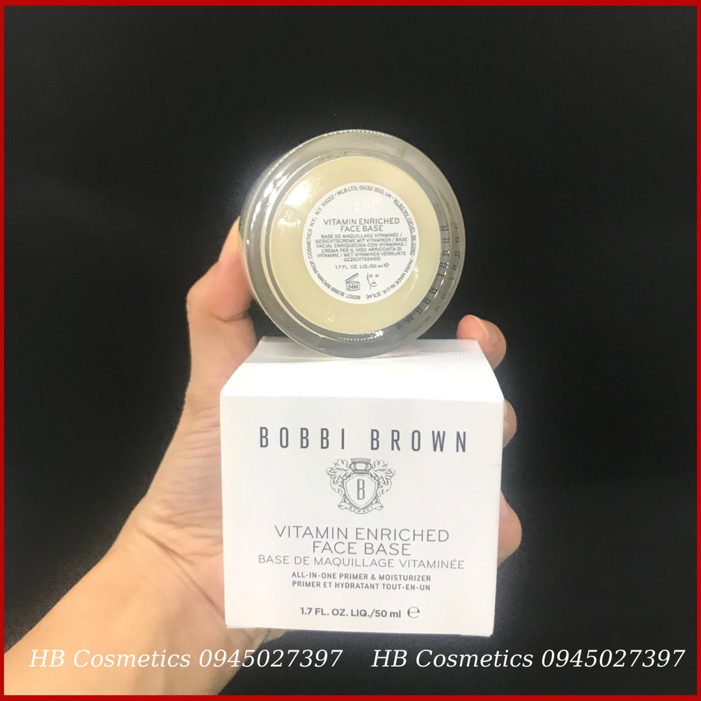 Tem Chính Hãng- Kem Lót Dưỡng Da Bobbi Brown Vitamin Enriched Face Base Primer Plus Moisturizer 50ml