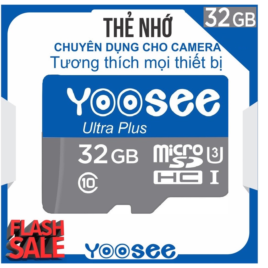Thẻ Nhớ 64GB 32GB YOOSEE  MicroSDHC Ultra Class 10 Chuyên Dụng Camera Tương Thích Nhiều Thiết Bị BẢO HÀNH 60 THÁNG | WebRaoVat - webraovat.net.vn