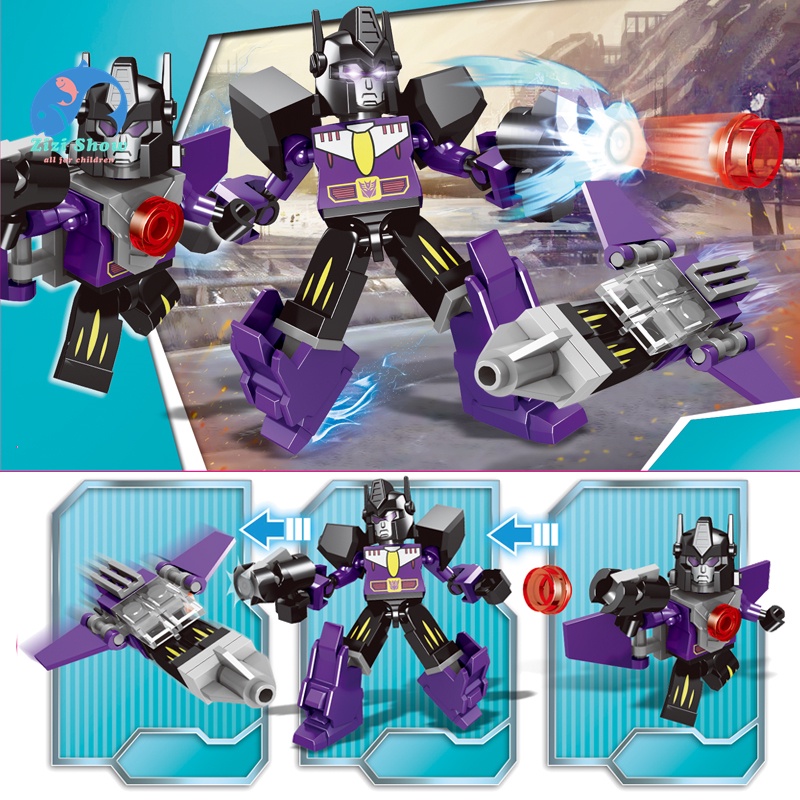 Bộ 8 Mô Hình Lắp Ráp Rô Bốt Biến Hình Optimus Prime