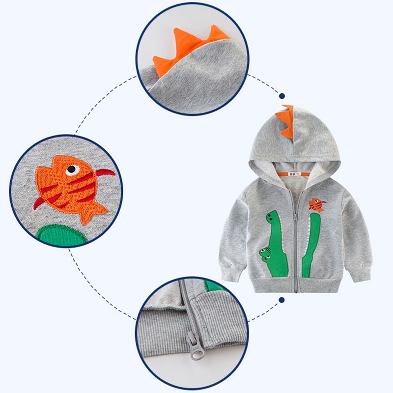 Áo sweater IELGY từ cotton họa tiết hoạt hình thời trang cho bé trai