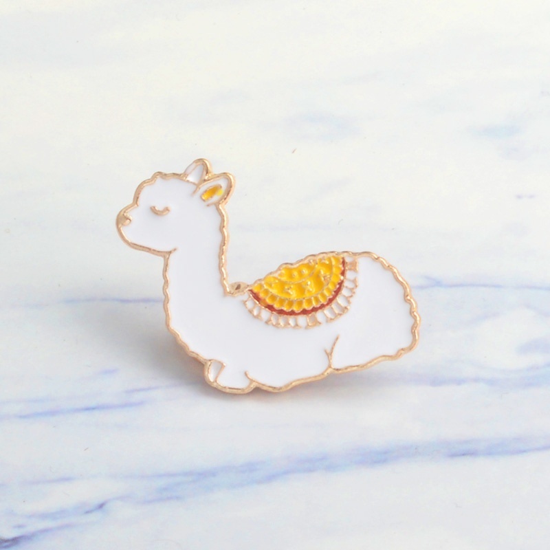 Ghim cài áo MISS ZOE tráng men phong cách lạc đà Dongmanli Baby Llama hoạt hình cho nam nữ