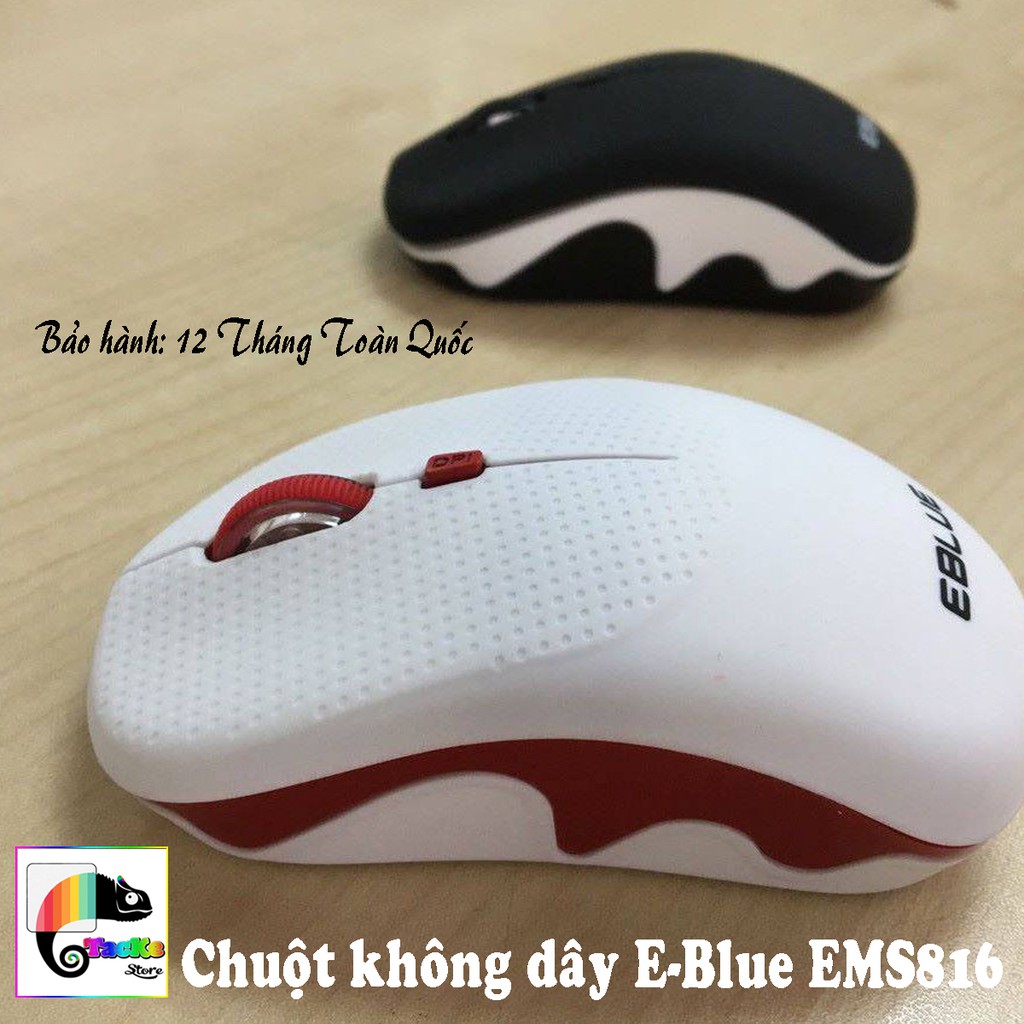 Chuột không dây E-Blue EMS816 I I Màu Trắng I Wireless Mouse EBlue EMS816 White