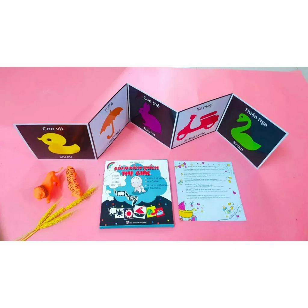 Bộ thẻ học flashcard ziczac kích thích thị giác song ngữ cho trẻ sơ sinh 0 - 2 tuổi