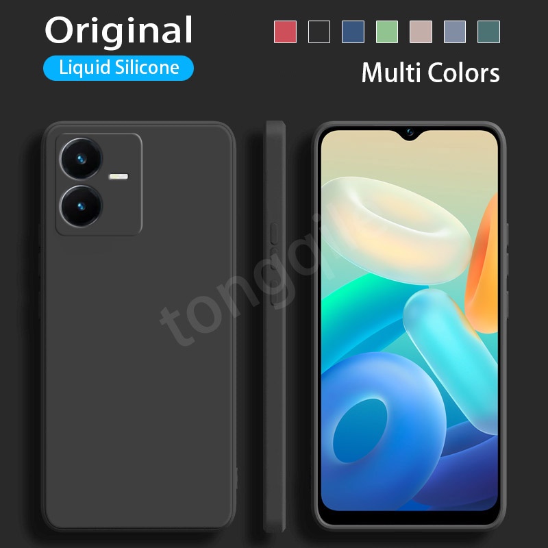 Ốp Điện Thoại Silicon Dẻo Dáng Vuông Mềm Bảo Vệ Camera Cho Vivo Y22 Y22s VivoY22 VivoY22s