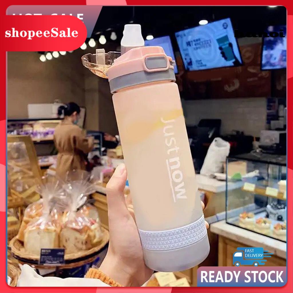Bình Nước 500ml / 600ml Nắp Bật Có Ống Hút Không Chứa Bpa Tiện Dụng
