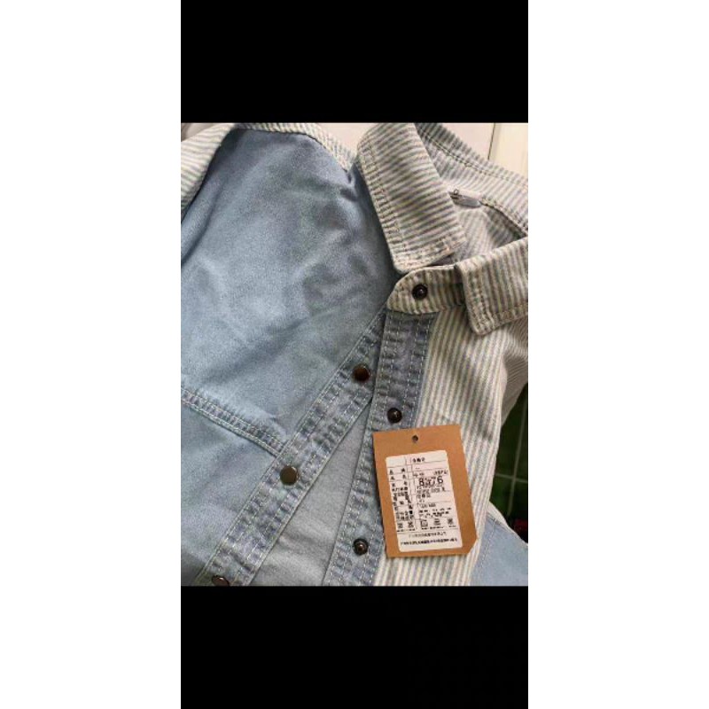 [Hàng Order][Ảnh thật ở cuối] Áo sơ mi denim bò ullzzang phối kẻ thời trang freesize