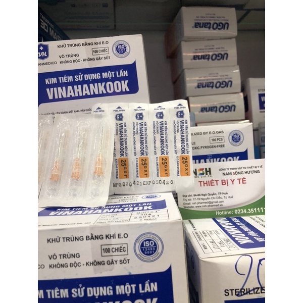 Kim tiêm sử dụng 1 lần Vinahankook ĐẦU BƠM KIM TIÊM ÉP VỈ TIỆT TRÙNG 25G của VINAHANCOOK