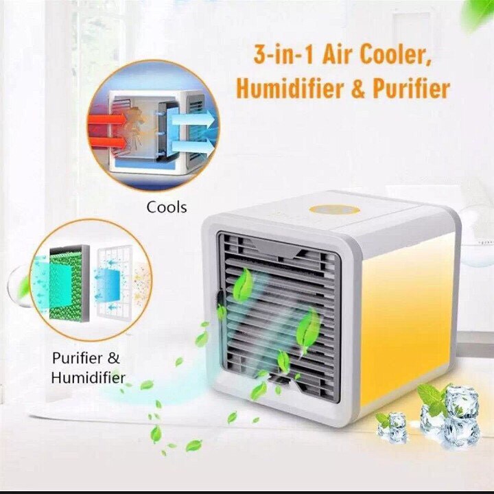 [Mã ELHA22 giảm 5% đơn 300K] QUẠT PHUN NƯỚC MINI HAY QUẠT ĐIỀU HÒA CHẠY ĐIỆN 5V NHỎ GỌN