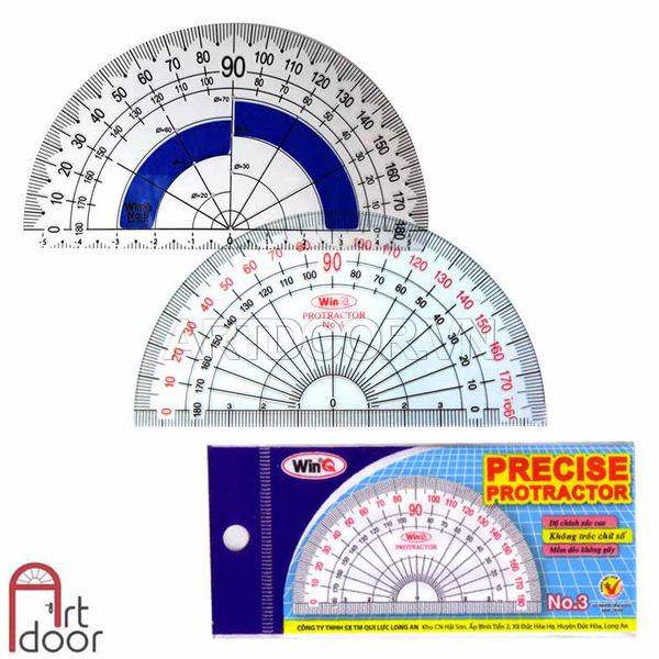 [ARTDOOR] Thước vẽ kỹ thuật WINQ đo Độ Protractor (nhiều cỡ)