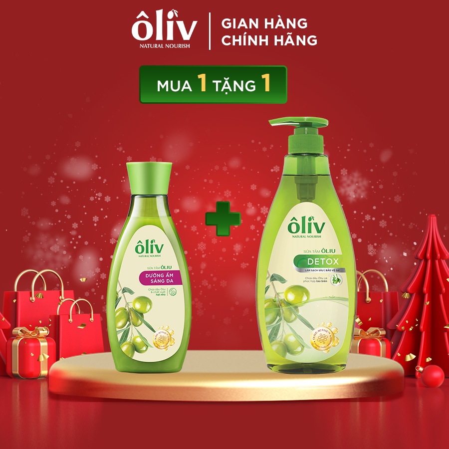 [Mua 1 tặng 1] Sữa Tắm Ôliv Detox 650ml Tặng 1 Sữa Tắm Ôliv Sáng da 250ml