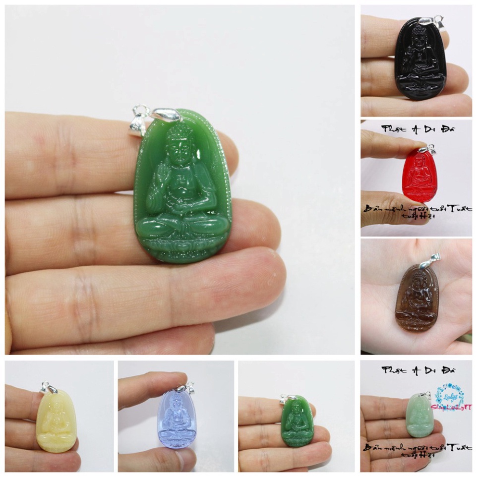 ((MIỄN SHIP)) Mặt dây chuyền phật A Di Đà size nhỏ - Bản mệnh tuổi Tuất, Hợi - mặt phật - tượng phật - vòng cổ mặt phật