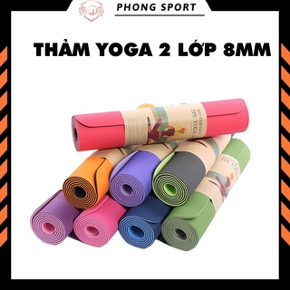 Thảm Tập Yoga 2 Lớp TPE Độ Dày Chuẩn 8mm