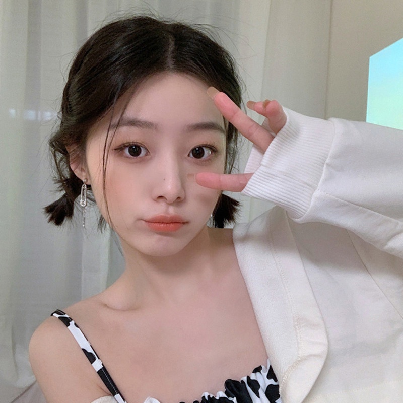 Hoa Tai Dáng Dài Hình Ghim Băng Thời Trang Cho Nữ