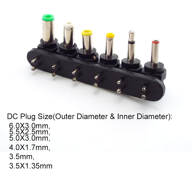 Củ Sạc 6 Phích Cắm AC DC 3V 4.5V 5V 6V 7.5V 9V 12V 2.5A