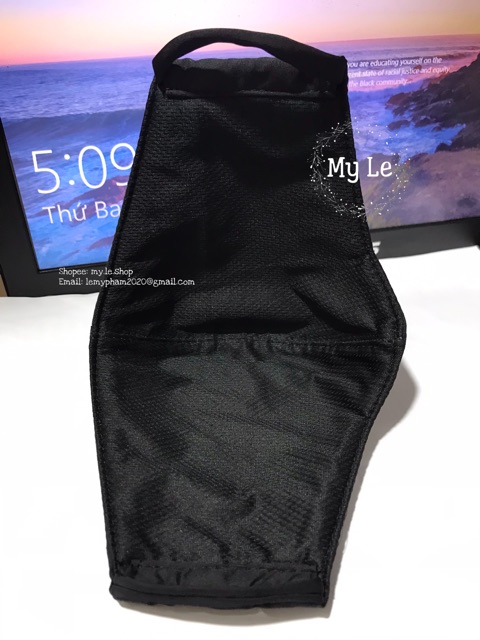 SỈ 10 KHẨU TRANG VẢI LỤA CAO CẤP 3 LỚP SIZE NGƯỜI LỚN (mẫu đen) giặt không ra màu - Shop My Le (my.le.shop) | BigBuy360 - bigbuy360.vn