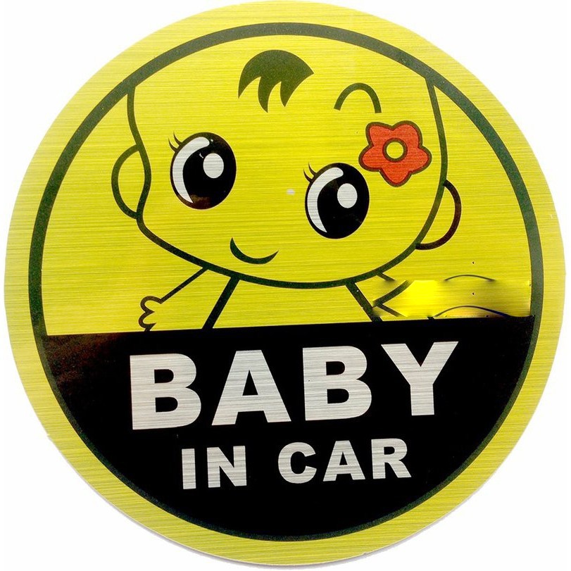 [RẺ VÔ ĐỊCH] Tem Baby in Car bền chặt đáng yêu - Miếng dán ô tô
