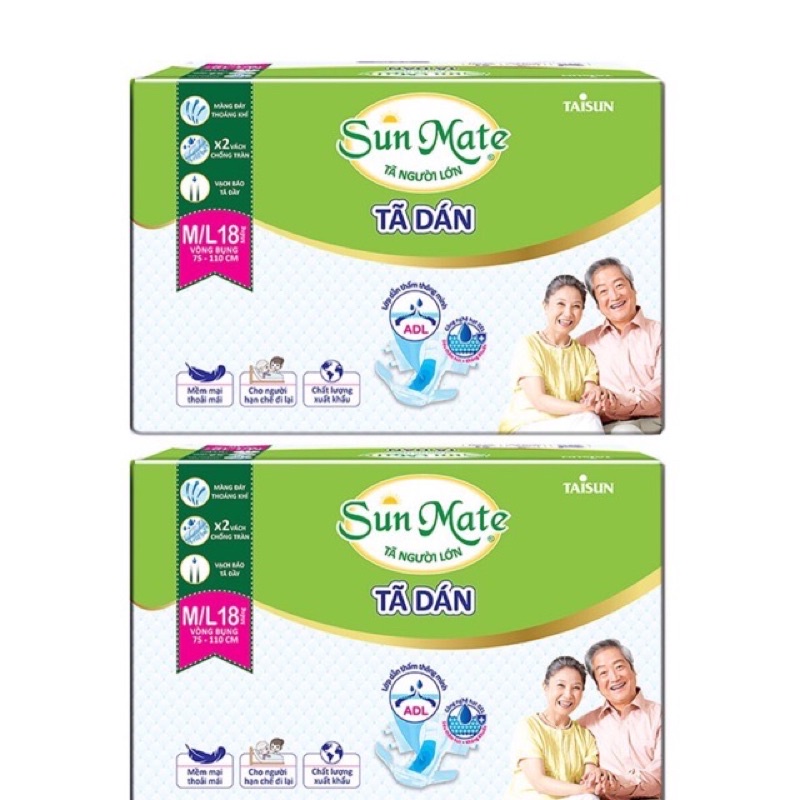 Tã dán Sunmate M/L 18
