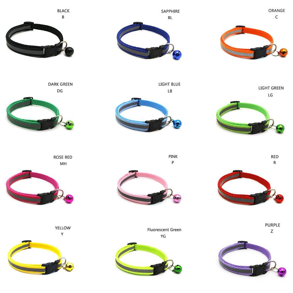 Vòng Cổ Nylon Mềm Mại Phản Quang Phát Sáng Ban Đêm Dễ Điều Chỉnh Cho Thú Cưng