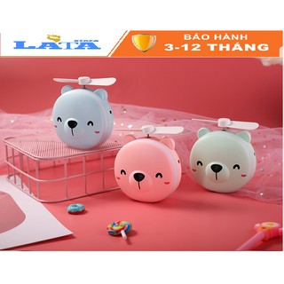 Quạt Heo Mini Siêu Cute 3 Trong 1 Gồm Quạt + Gương Trang Điểm + Đèn Led