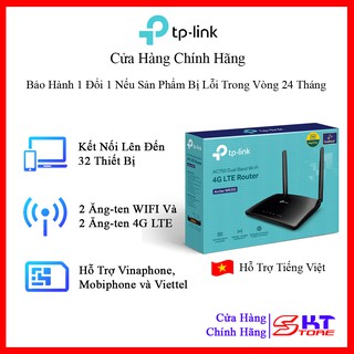 Bộ Phát Wifi 4G LTE TP-Link Archer MR200 Chuẩn AC Tốc Độ 750Mbps - Hàng Chính Hãng